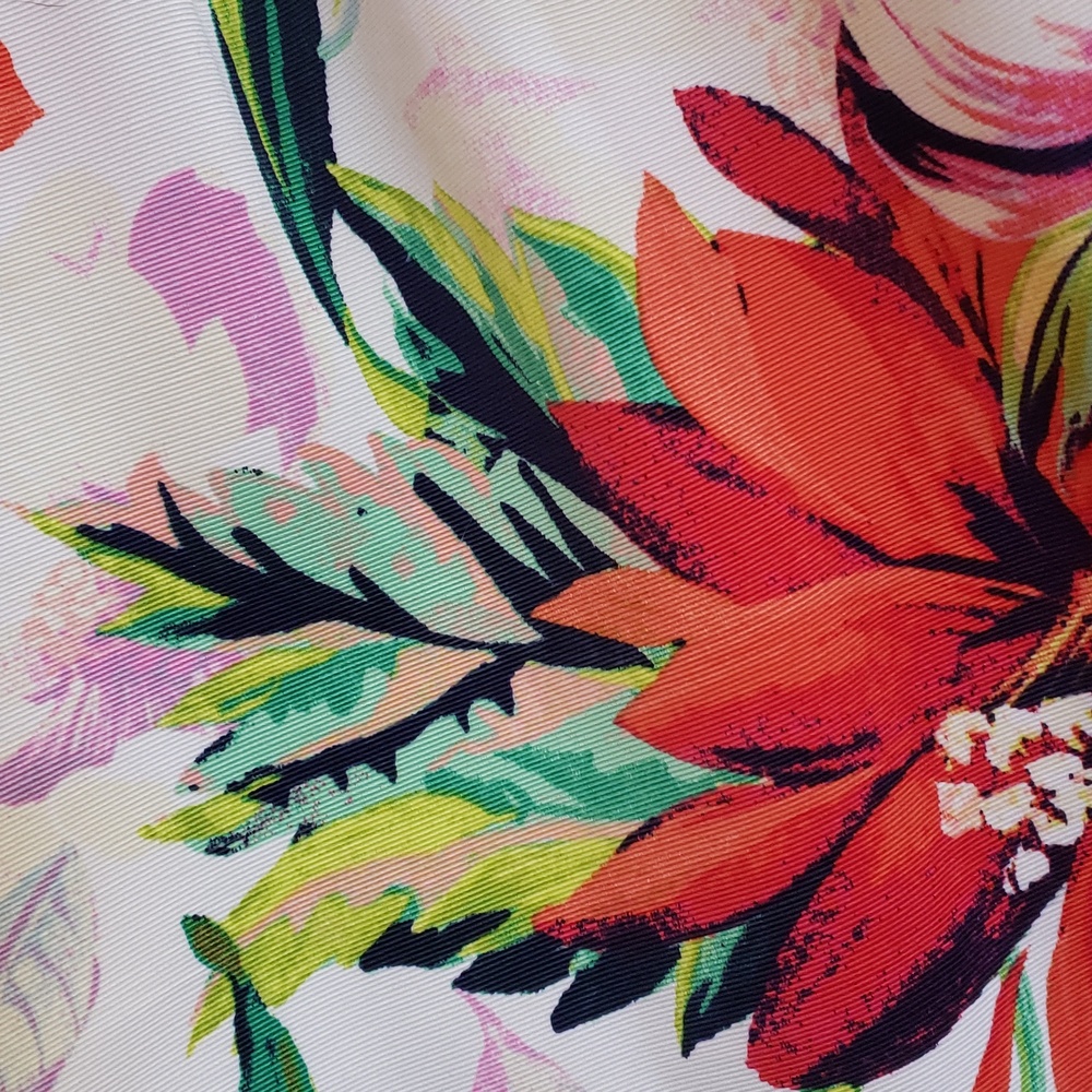 ELIZA J Floral Maxi Skirt in White with Red & Pink Blooms SIZE 0 - Picture 10 of 16